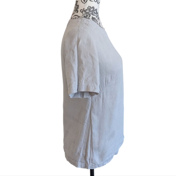 Love and Confuse Palmer Linen Tee-Shirt Cloudy Grey Women's size Extra-Small - Picture 5 of 12